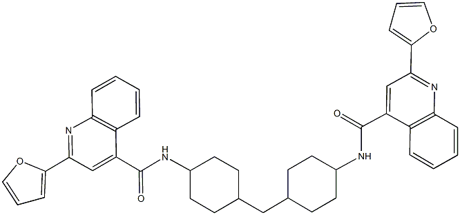 2-(2-furyl)-N-(4-{[4-({[2-(2-furyl)-4-quinolinyl]carbonyl}amino)cyclohexyl]methyl}cyclohexyl)-4-quinolinecarboxamide Struktur