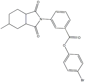 4-bromophenyl 3-(5-methyl-1,3-dioxooctahydro-2H-isoindol-2-yl)benzoate Struktur