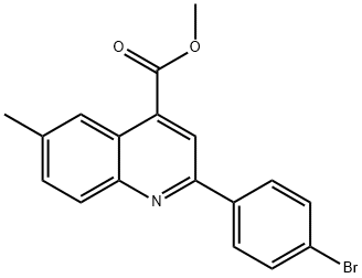 methyl 2-(4-bromophenyl)-6-methyl-4-quinolinecarboxylate Struktur