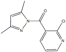 2-chloro-3-[(3,5-dimethyl-1H-pyrazol-1-yl)carbonyl]pyridine Struktur