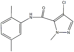 4-chloro-N-(2,5-dimethylphenyl)-1-methyl-1H-pyrazole-5-carboxamide Struktur