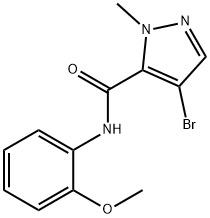 4-bromo-N-(2-methoxyphenyl)-1-methyl-1H-pyrazole-5-carboxamide Struktur