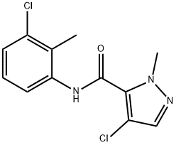 4-chloro-N-(3-chloro-2-methylphenyl)-1-methyl-1H-pyrazole-5-carboxamide Struktur