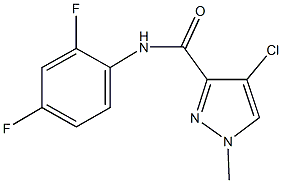 4-chloro-N-(2,4-difluorophenyl)-1-methyl-1H-pyrazole-3-carboxamide Struktur