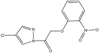 4-chloro-1-({2-nitrophenoxy}acetyl)-1H-pyrazole Struktur