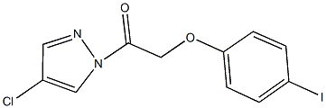 4-chloro-1-[(4-iodophenoxy)acetyl]-1H-pyrazole Struktur