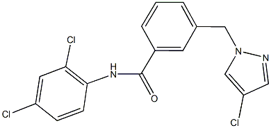 3-[(4-chloro-1H-pyrazol-1-yl)methyl]-N-(2,4-dichlorophenyl)benzamide Struktur