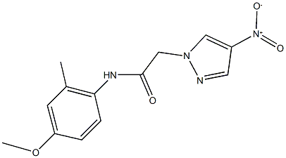 2-{4-nitro-1H-pyrazol-1-yl}-N-(4-methoxy-2-methylphenyl)acetamide Struktur