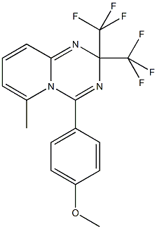 methyl 4-[6-methyl-2,2-bis(trifluoromethyl)-2H-pyrido[1,2-a][1,3,5]triazin-4-yl]phenyl ether Struktur