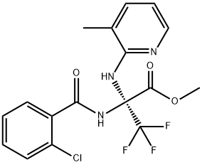 methyl 2-[(2-chlorobenzoyl)amino]-3,3,3-trifluoro-2-[(3-methyl-2-pyridinyl)amino]propanoate Struktur