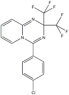 4-(4-chlorophenyl)-2,2-bis(trifluoromethyl)-2H-pyrido[1,2-a][1,3,5]triazine Struktur