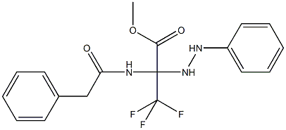 methyl 3,3,3-trifluoro-2-[(phenylacetyl)amino]-2-(2-phenylhydrazino)propanoate Struktur