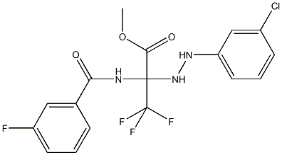 methyl 2-[2-(3-chlorophenyl)hydrazino]-3,3,3-trifluoro-2-[(3-fluorobenzoyl)amino]propanoate Struktur