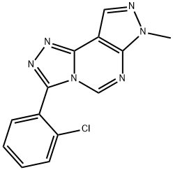 3-(2-chlorophenyl)-7-methyl-7H-pyrazolo[4,3-e][1,2,4]triazolo[4,3-c]pyrimidine Struktur