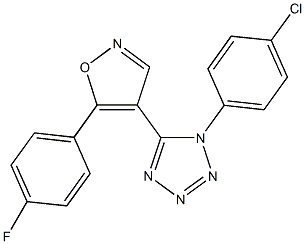 1-(4-chlorophenyl)-5-[5-(4-fluorophenyl)isoxazol-4-yl]-1H-tetraazole Struktur