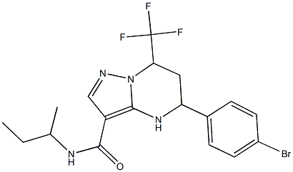 5-(4-bromophenyl)-N-(sec-butyl)-7-(trifluoromethyl)-4,5,6,7-tetrahydropyrazolo[1,5-a]pyrimidine-3-carboxamide Struktur