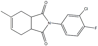 2-(3-chloro-4-fluorophenyl)-5-methyl-3a,4,7,7a-tetrahydro-1H-isoindole-1,3(2H)-dione Struktur