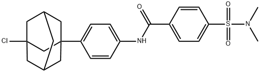 N-[4-(3-chloro-1-adamantyl)phenyl]-4-[(dimethylamino)sulfonyl]benzamide Struktur