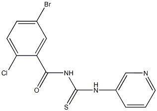 N-(5-bromo-2-chlorobenzoyl)-N'-pyridin-3-ylthiourea Struktur