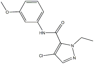 4-chloro-1-ethyl-N-(3-methoxyphenyl)-1H-pyrazole-5-carboxamide Struktur