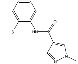 1-methyl-N-[2-(methylsulfanyl)phenyl]-1H-pyrazole-4-carboxamide Struktur