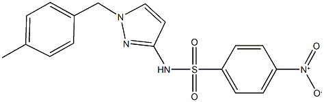 4-nitro-N-[1-(4-methylbenzyl)-1H-pyrazol-3-yl]benzenesulfonamide Struktur