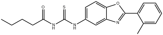 N-[2-(2-methylphenyl)-1,3-benzoxazol-5-yl]-N'-pentanoylthiourea Struktur