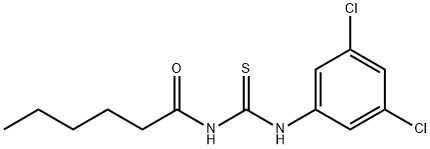 N-(3,5-dichlorophenyl)-N'-hexanoylthiourea Struktur