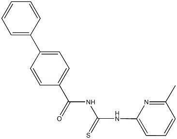 4-[({[(6-methylpyridin-2-yl)amino]carbothioyl}amino)carbonyl]-1,1'-biphenyl Struktur