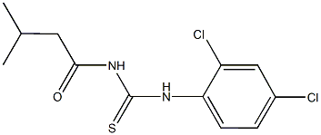 N-(2,4-dichlorophenyl)-N'-(3-methylbutanoyl)thiourea Struktur