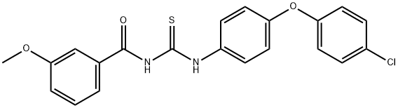 N-[4-(4-chlorophenoxy)phenyl]-N'-(3-methoxybenzoyl)thiourea Struktur