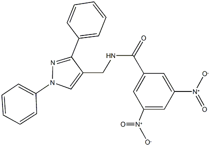 N-[(1,3-diphenyl-1H-pyrazol-4-yl)methyl]-3,5-dinitrobenzamide Struktur