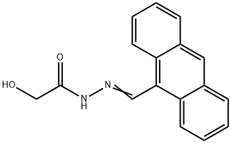 N'-(9-anthrylmethylene)-2-hydroxyacetohydrazide Struktur