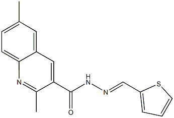 2,6-dimethyl-N'-(2-thienylmethylene)-3-quinolinecarbohydrazide Struktur