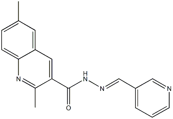 2,6-dimethyl-N'-(3-pyridinylmethylene)-3-quinolinecarbohydrazide Struktur