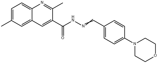 2,6-dimethyl-N'-[4-(4-morpholinyl)benzylidene]-3-quinolinecarbohydrazide Struktur