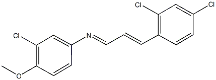 N-(3-chloro-4-methoxyphenyl)-N-[3-(2,4-dichlorophenyl)-2-propenylidene]amine Struktur