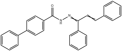 N'-(1,3-diphenyl-2-propenylidene)[1,1'-biphenyl]-4-carbohydrazide Struktur