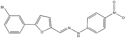 5-(3-bromophenyl)-2-furaldehyde {4-nitrophenyl}hydrazone Struktur