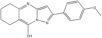 2-[4-(methyloxy)phenyl]-5,6,7,8-tetrahydropyrazolo[5,1-b]quinazolin-9-ol Struktur