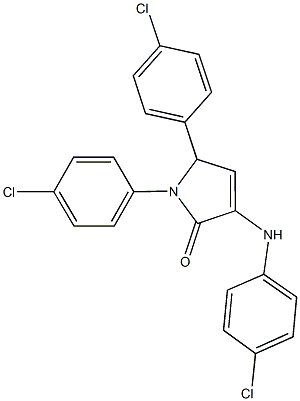 1,5-bis(4-chlorophenyl)-3-[(4-chlorophenyl)amino]-1,5-dihydro-2H-pyrrol-2-one Struktur