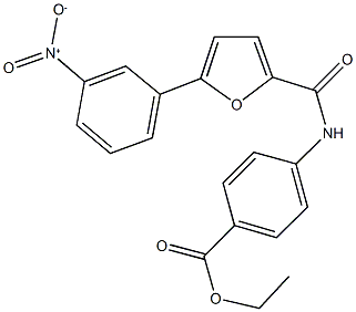 ethyl 4-[(5-{3-nitrophenyl}-2-furoyl)amino]benzoate Struktur