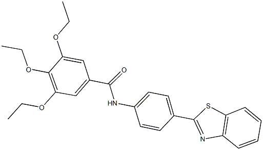 N-[4-(1,3-benzothiazol-2-yl)phenyl]-3,4,5-tris(ethyloxy)benzamide Struktur