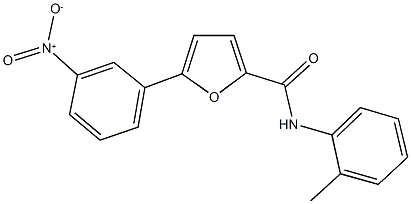 5-{3-nitrophenyl}-N-(2-methylphenyl)-2-furamide Struktur