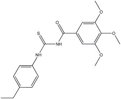 N-(4-ethylphenyl)-N'-(3,4,5-trimethoxybenzoyl)thiourea Struktur