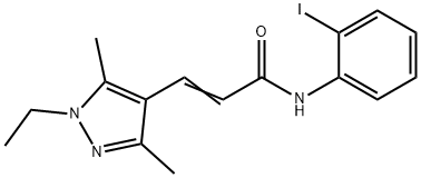 3-(1-ethyl-3,5-dimethyl-1H-pyrazol-4-yl)-N-(2-iodophenyl)acrylamide Struktur