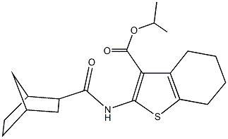 isopropyl 2-[(bicyclo[2.2.1]hept-2-ylcarbonyl)amino]-4,5,6,7-tetrahydro-1-benzothiophene-3-carboxylate Struktur