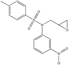 N-{3-nitrophenyl}-4-methyl-N-(2-oxiranylmethyl)benzenesulfonamide Struktur