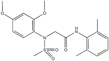 2-[2,4-dimethoxy(methylsulfonyl)anilino]-N-(2,6-dimethylphenyl)acetamide Struktur