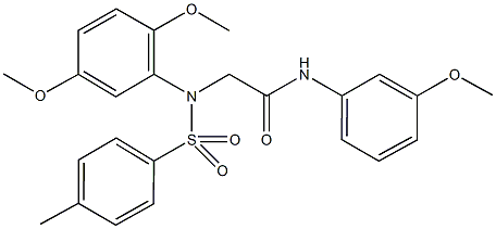 2-{2,5-dimethoxy[(4-methylphenyl)sulfonyl]anilino}-N-(3-methoxyphenyl)acetamide Struktur